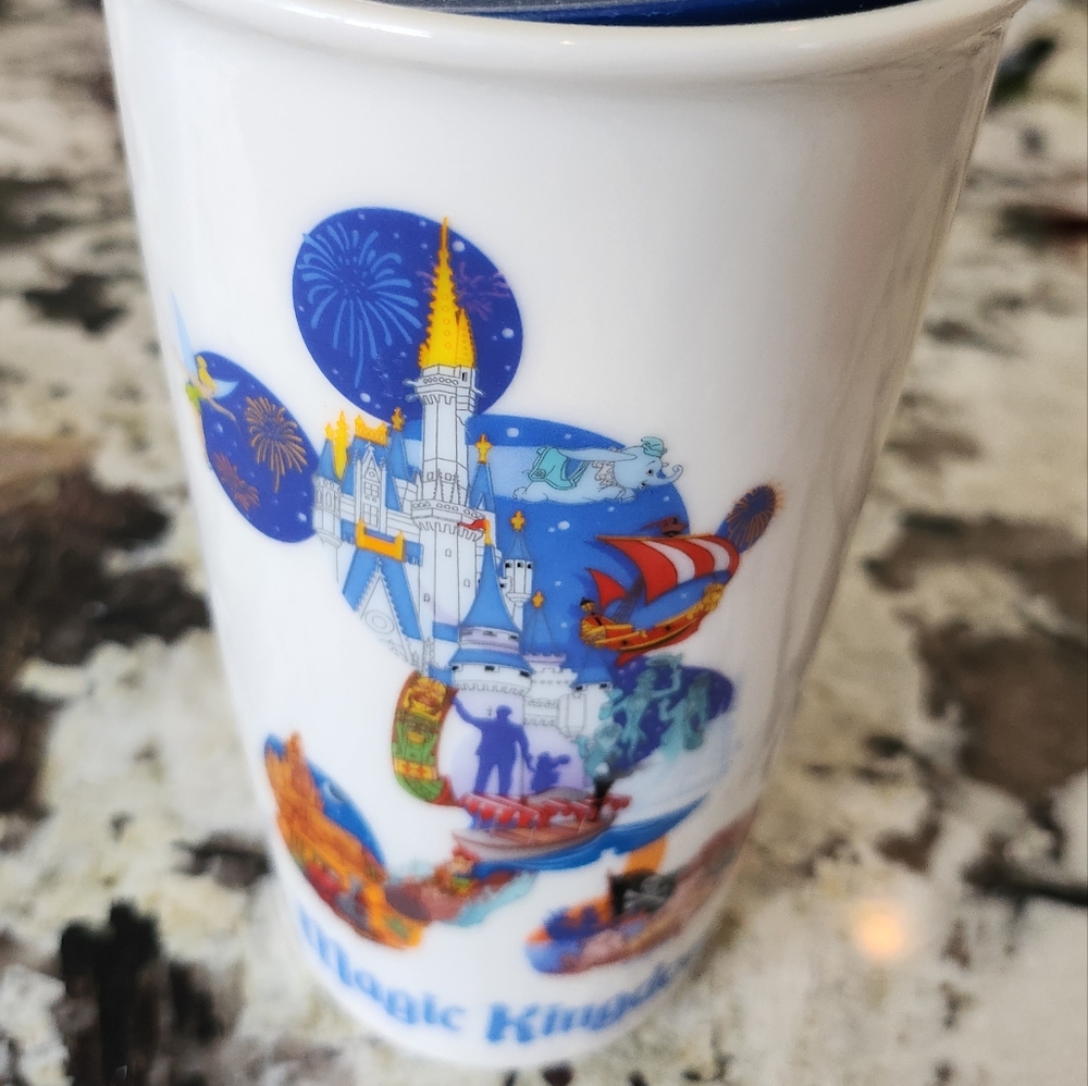 Magic Kingdom Starbucks mug with lid